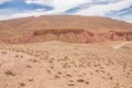 Eroded red cuestas with deep crevasses