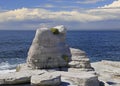 Eroded Rock on Nue Island coastline in Mingan Archipelago, Quebec Royalty Free Stock Photo