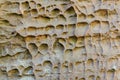 Eroded rock surface with unique patterns and texture Royalty Free Stock Photo