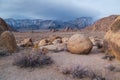 Eroded rocks at Alabama Hills Royalty Free Stock Photo