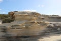 Eroded Rocks on Coastal Sandstone Cliffs Royal National Park Sydney
