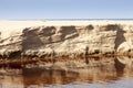 Eroded sand riverbank Royalty Free Stock Photo