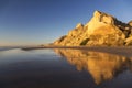 Eroded Sandstone Cliffs Reflected on Torrey Pines State Beach La Jolla San Diego California Royalty Free Stock Photo