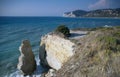 Eroded sea cliff view