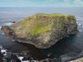 Eroded strata in sea cliffs on the west coast of Kettla Ness off the west coast of Mainland, Shetland. Royalty Free Stock Photo