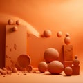 Eroded Surfaces: Minimalist Abstractions In Orange Clay
