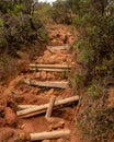 Eroded trail to Morro do Bonet Royalty Free Stock Photo