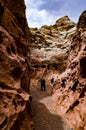 Eroded by water and wind cliffs in the canyon. Little Wild Horse Canyon. San Rafael Swell, Utah