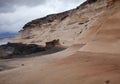 Eroded west coast of Fuerteventura Royalty Free Stock Photo