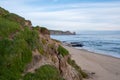 Eroding cliffs near scenic beach on Mornington.