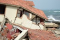 Erosion, climate change, broken building, Hoi An, Vietnam Royalty Free Stock Photo