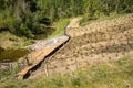 Erosion control on a slope landscape project Royalty Free Stock Photo