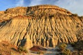 Dinosaur Provincial Park, Badlands Landscape in Evening Light, Great Plains, Alberta, Canada Royalty Free Stock Photo