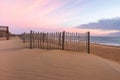 Erosion Fences in Sand on Nags Head Beach NC Royalty Free Stock Photo