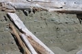 Erosion Goldmine Driftwood Lostshoe creek Royalty Free Stock Photo