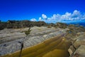 The erosion of the ocean and weathering. Forms strange rocks and stones. Royalty Free Stock Photo