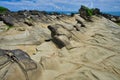 The erosion of the ocean and weathering. Forms strange rocks and stones. Royalty Free Stock Photo