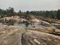 Erosion patterns of rocks of Soiko river located near Khunti