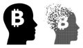 Erosion Pixel and Original Bitcoin Imagination Icon