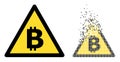Erosion Pixel and Original Bitcoin Warning Icon