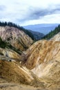 Erosional view of Ruginoasa Pit from Apuseni mountains