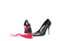 Erotic hig heels in black Royalty Free Stock Photo