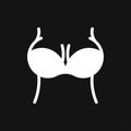 Erotic icon for adult only content, flat illustration