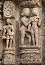 Erotic sculptures at Sun Temple, Konark Royalty Free Stock Photo