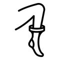 Erotic stockings icon outline vector. Compression stocking