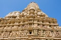 Erotic Temple in Khajuraho. Madhya Pradesh, India. Royalty Free Stock Photo