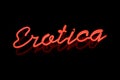 Erotica neon sign Royalty Free Stock Photo