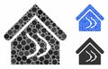 Erotics house Mosaic Icon of Round Dots Royalty Free Stock Photo