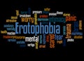 Erotophobia fear of intimacy word cloud concept 3