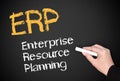ERP on blackboard Royalty Free Stock Photo