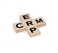 ERP and CRM software or system integration. Royalty Free Stock Photo