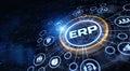 ERP Enterprise resources planning business finance technology concept Royalty Free Stock Photo