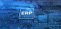 ERP Enterprise Resources planning software system business process automation concept