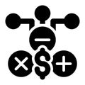 ERP Accounting, Accounting System Glyph Solid Icon Royalty Free Stock Photo