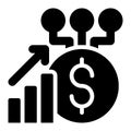 Financial Report, Financial Analysis Glyph Solid Icon Royalty Free Stock Photo