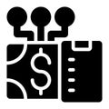 Management Accounting, Managerial Accounting Glyph Solid Icon Royalty Free Stock Photo