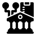 Government Resource Planning, GRP Glyph Solid Icon Royalty Free Stock Photo