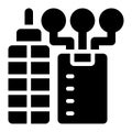 ERP Management, Enterprise Management Glyph Solid Icon Royalty Free Stock Photo