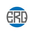 ERQ letter logo design on white background. ERQ creative initials circle logo concept. ERQ letter design Royalty Free Stock Photo