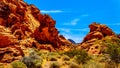 Erratic rock formation in the Valley of Fire State Park in Nevada, USA Royalty Free Stock Photo