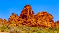 Erratic rock formation in the Valley of Fire State Park in Nevada, USA Royalty Free Stock Photo