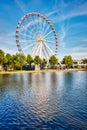 Erris wheel or observation wheel in old port Montreal, Quebec, Canada Royalty Free Stock Photo