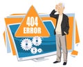 404 error abstract concept. Funny people