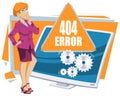404 error abstract concept. Funny people