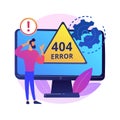 404 error abstract concept vector illustration. Royalty Free Stock Photo