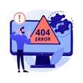 404 error abstract concept vector illustration. Royalty Free Stock Photo